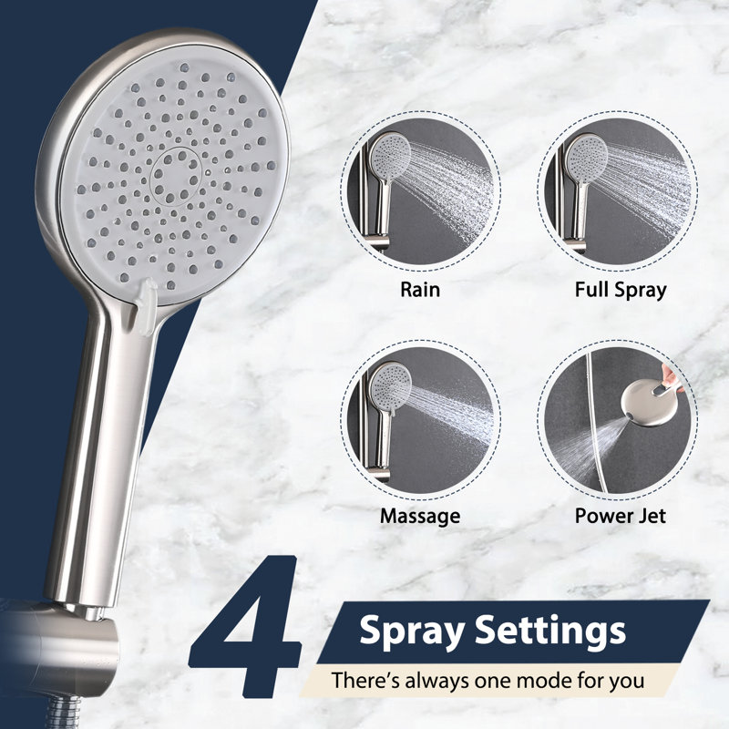 Pdpbath Rain Dual Shower Head 1.8 GPM GPM with Aerating Wayfair